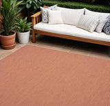 7' X 10' Terracotta Indoor Outdoor Area Rug