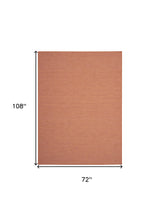 6' X 9' Terracotta Indoor Outdoor Area Rug