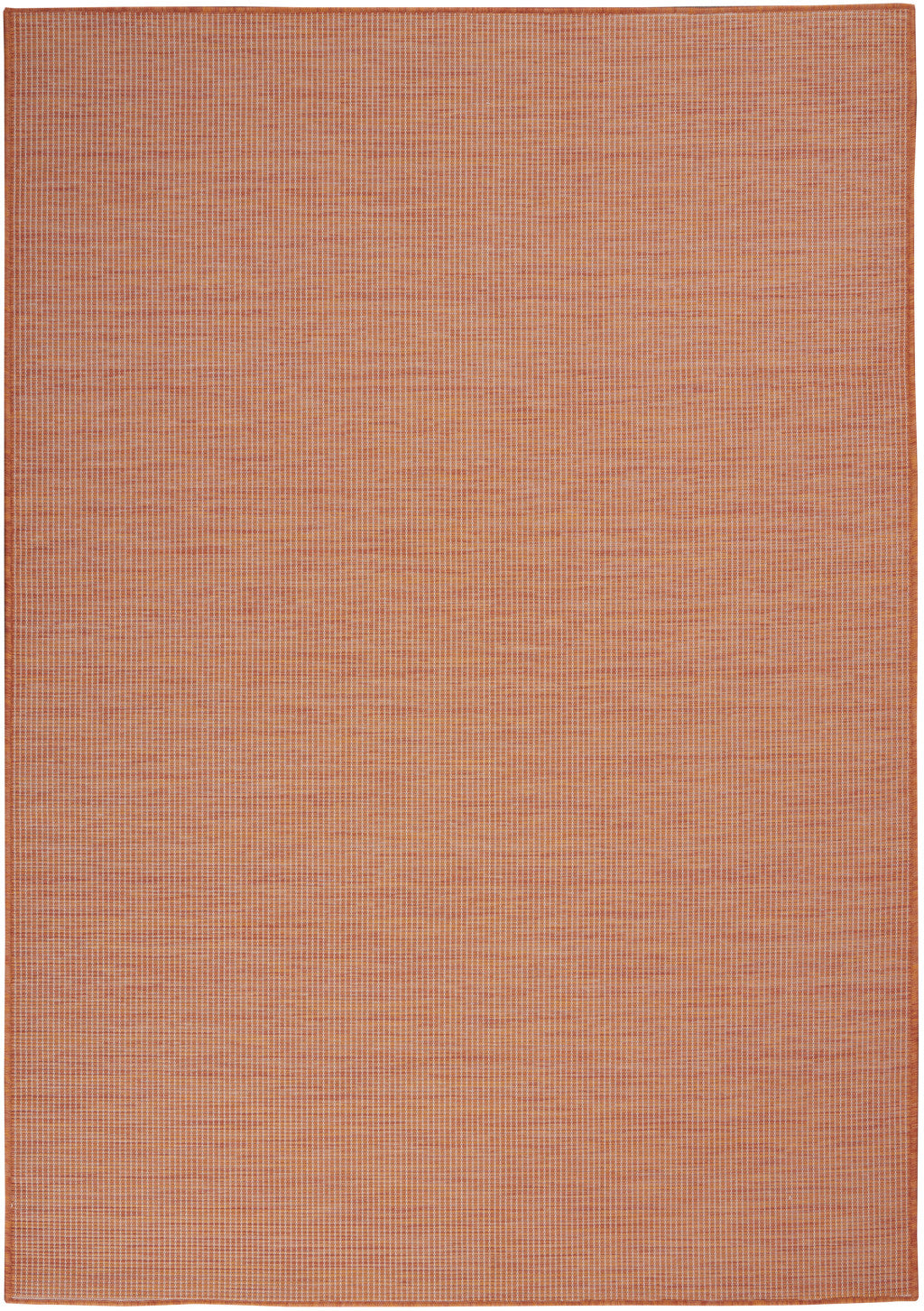 5' X 7' Terracotta Indoor Outdoor Area Rug