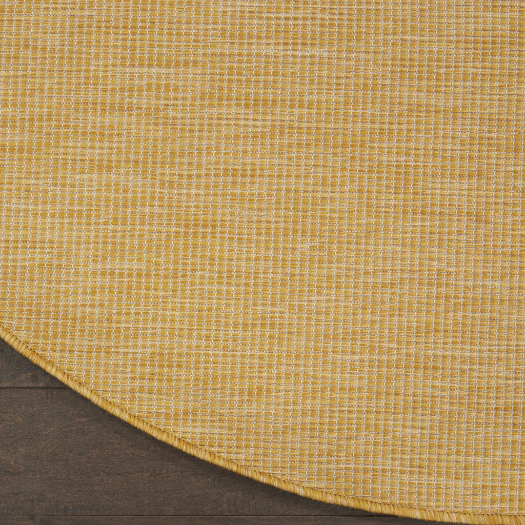 8' Yellow Indoor Outdoor Area Rug