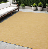 5' X 7' Yellow Indoor Outdoor Area Rug