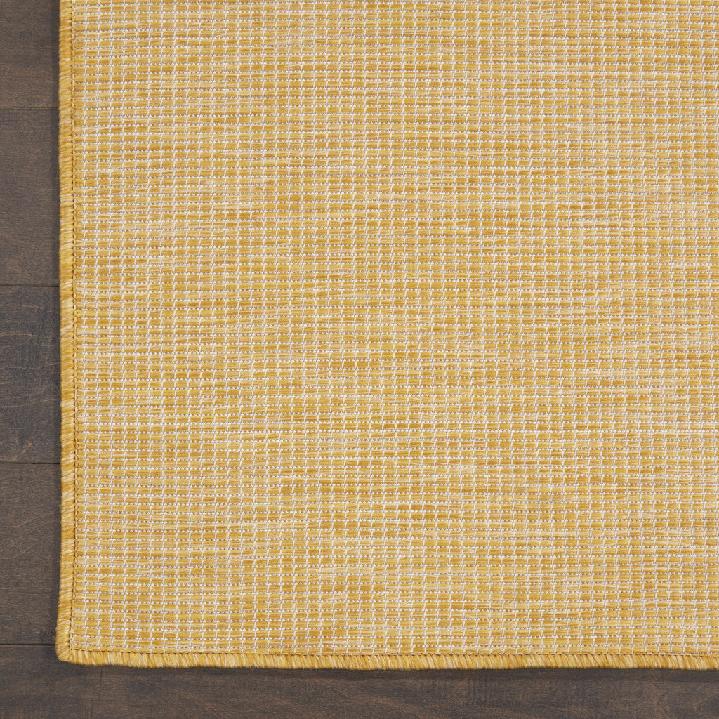 5' X 7' Yellow Indoor Outdoor Area Rug