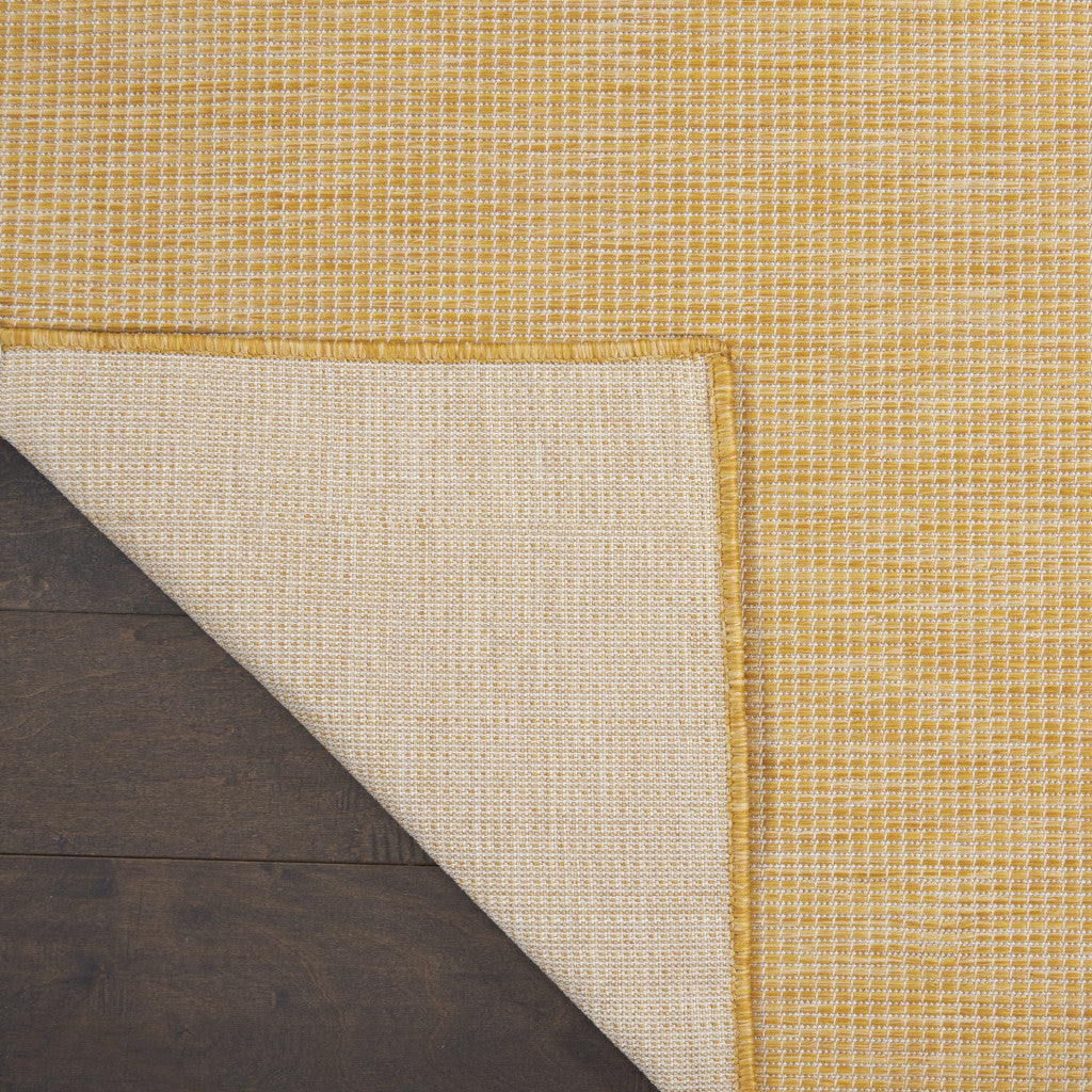 5' X 7' Yellow Indoor Outdoor Area Rug