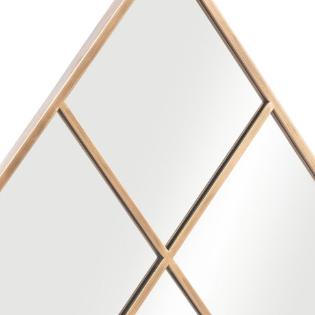 Gold Diamond Steel Framed Accent Mirror