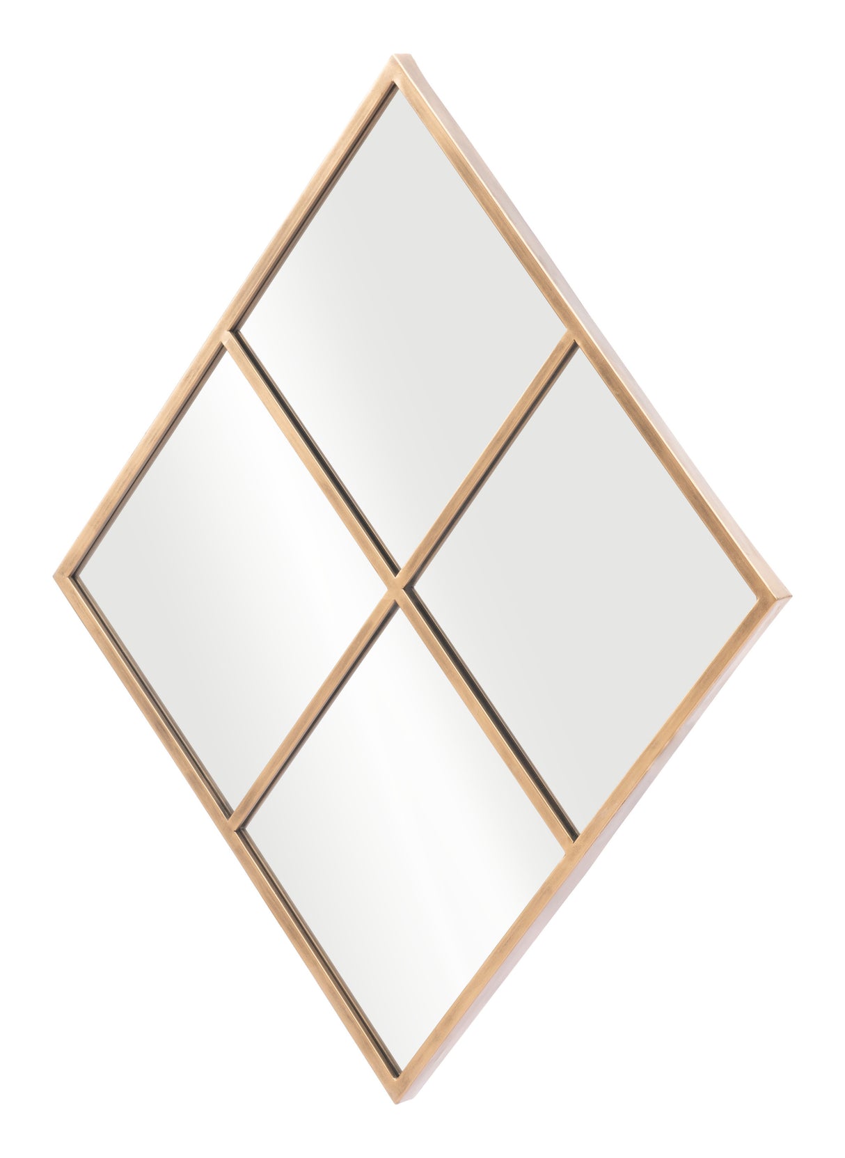 41" Gold Diamond Steel Framed Accent Mirror