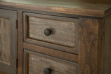 63" Brown Solid Wood Six Drawer Triple Dresser