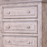 37" White Solid Wood Five Drawer Chest