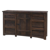 67" Brown Solid Wood Six Drawer Triple Dresser