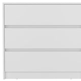 33" White Three Drawer Dresser