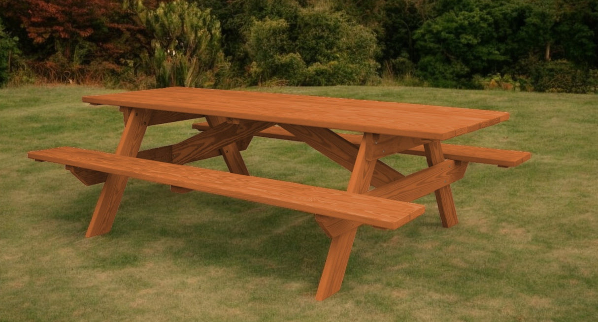 94" Cedar Chest Solid Wood Outdoor Picnic Table