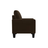 32" Brown And Black Upholstered Arm Chair