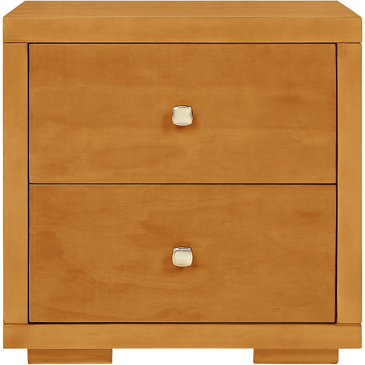 19" Walnut Two Drawer Nightstand