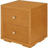 19" Black Two Drawer Nightstand