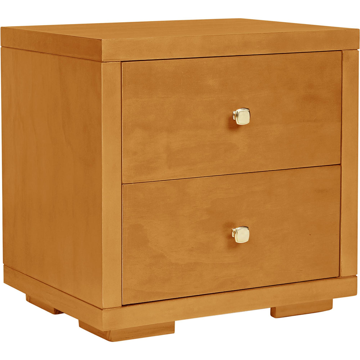 19" Black Two Drawer Nightstand