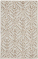 3' X 4' Gray and Ivory Floral Indoor Outdoor Area Rug