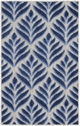 3' X 4' Blue Floral Indoor Outdoor Area Rug