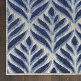 3' X 4' Blue Floral Indoor Outdoor Area Rug