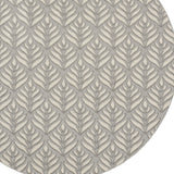 8' Gray Round Floral Indoor Outdoor Area Rug