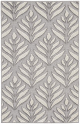 3' X 4' Gray Floral Indoor Outdoor Area Rug