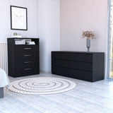 Two Piece Black Bedroom Set