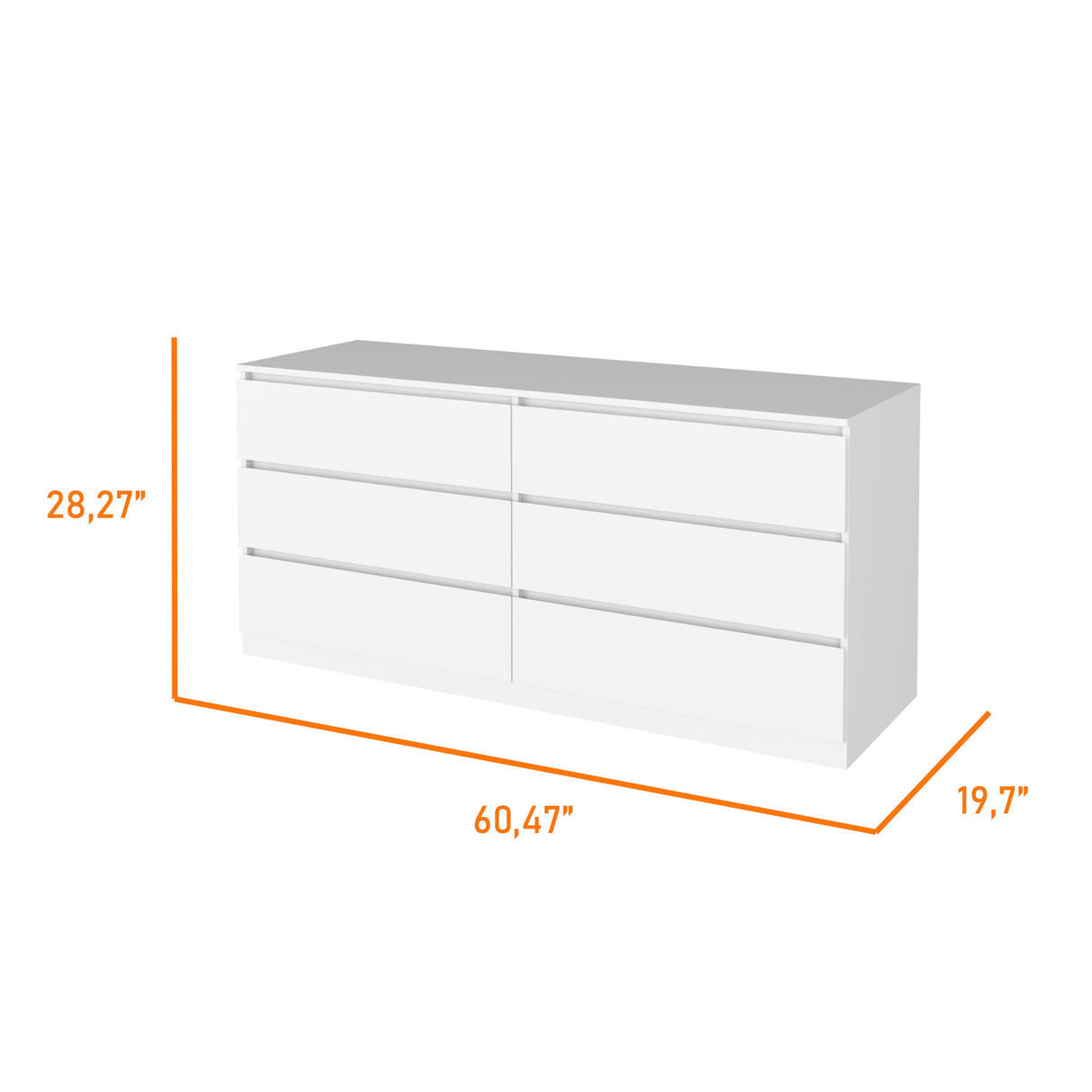 Two Piece White Bedroom Set