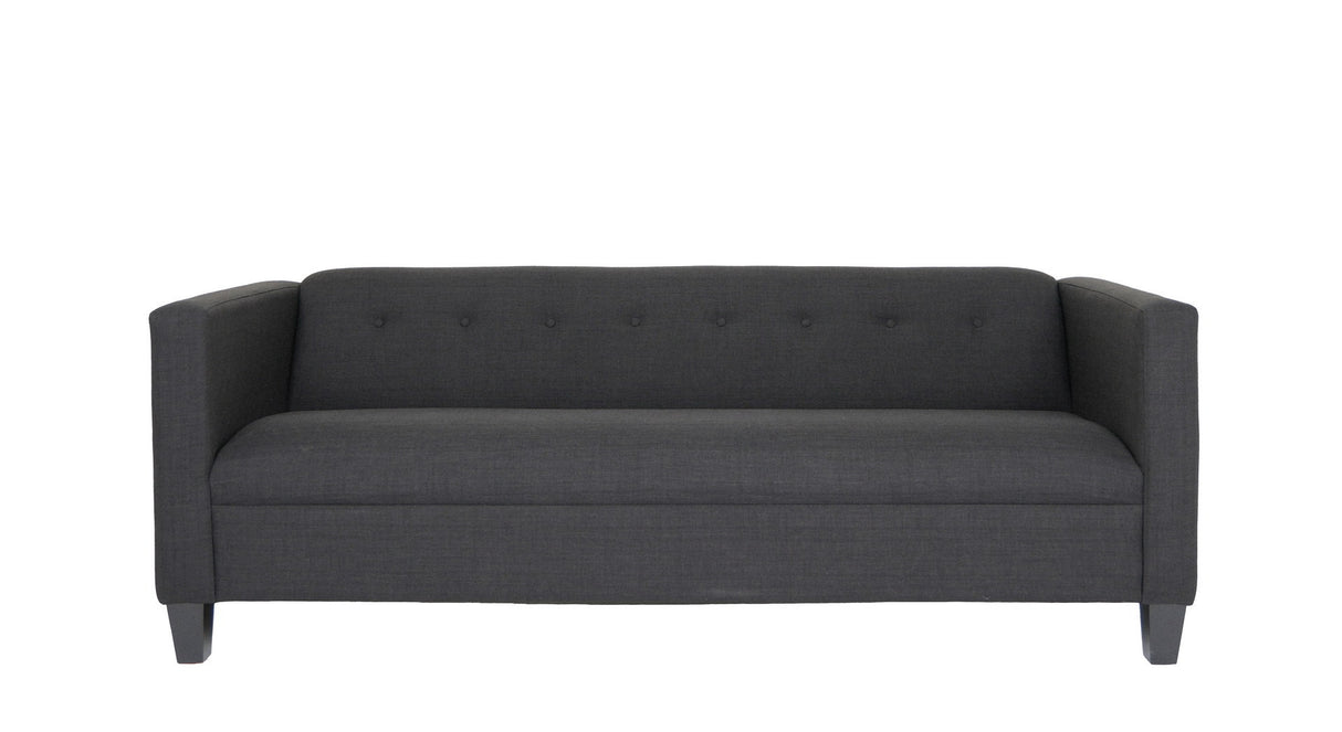 80" Black Polyester Sofa