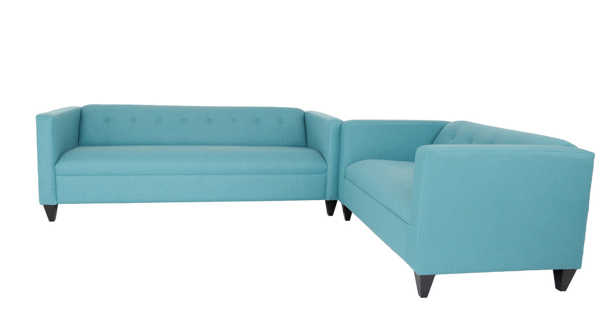 Two Piece Teal Blue Polyester Blend Seating Set