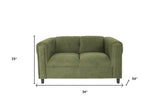 54" Green And Black Microsuede Loveseat