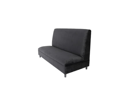 72" Black And Silver Velvet Loveseat