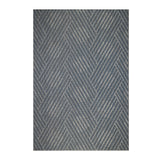 6' X 9' Gray and Blue Geometric Stain Resistant Indoor Outdoor Area Rug