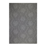 6' X 9' Gray and Blue Geometric Stain Resistant Indoor Outdoor Area Rug