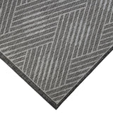 6' X 9' Gray and Blue Geometric Stain Resistant Indoor Outdoor Area Rug