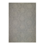 6' X 9' Gray and Blue Geometric Stain Resistant Indoor Outdoor Area Rug