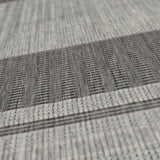 9' X 12' Blue and Gray Striped Stain Resistant Indoor Outdoor Area Rug