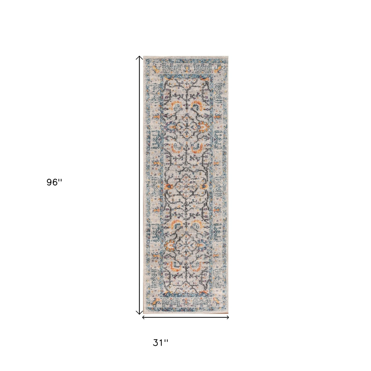 9' X 12' Yellow and Ivory Southwestern Stain Resistant Indoor Outdoor Area Rug