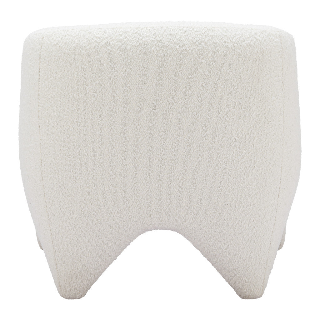 30" White Sherpa Arm Chair