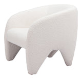 30" White Sherpa Arm Chair