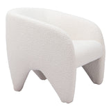 30" White Sherpa Arm Chair