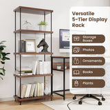 2/3/4/5-Tier Multipurpose Display Rack with Metal Frame-5-Tier