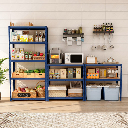 5-Tier Heavy Duty Metal Shelving Unit with 2000 LBS Total Load Capacity-Blue
