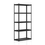 5-Tier Metal Shelving Unit with Anti-slip Foot Pad Height Adjustable Shelves for Garage-M
