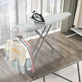 60 x 15 Inch Foldable Ironing Board with Iron Rest Extra Cotton Cover-White