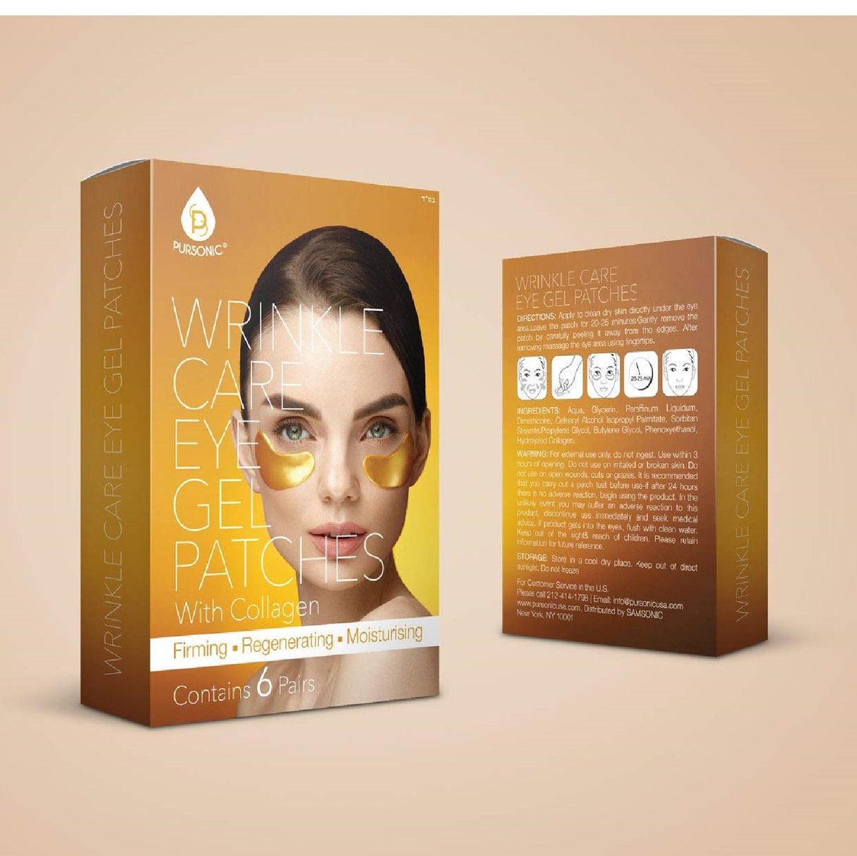 Wrinkle Care Eye Gel Patches by Pursonic