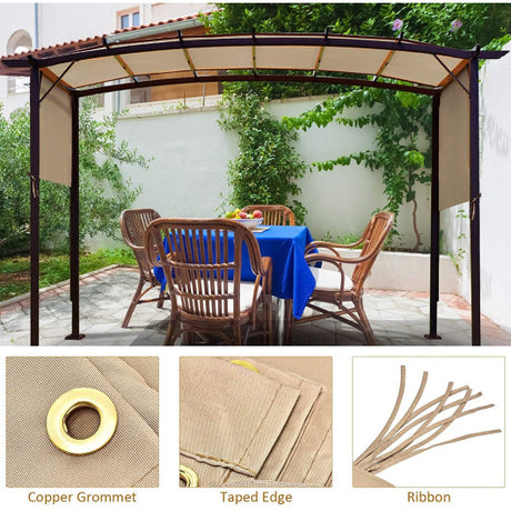Outdoor Canopy Shade Cover with Copper Grommets & 4 Straps