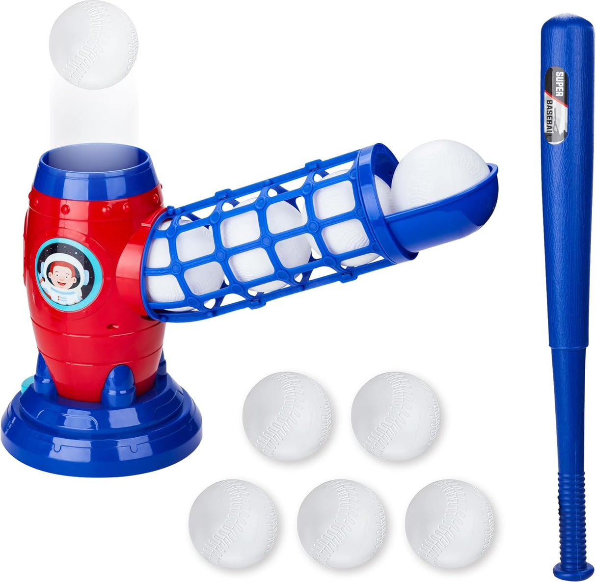 Contixo Kid's Toy T-Ball Set with 5 Balls and Collapsible Bat by Contixo