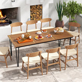 79 Inch 8-Person Outdoor Dining Table with 1.9 Inch Umbrella Hole