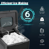 33 LBS/24 H Ice Maker Machine with Scoop and Basket-Black