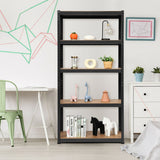 72 Inch Storage Rack with 5 Adjustable Shelves for Books Kitchenware-Black