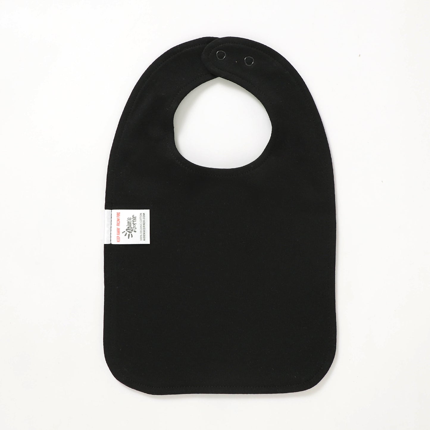 Aidens Corner Organic Cotton Baby Bibs | Black