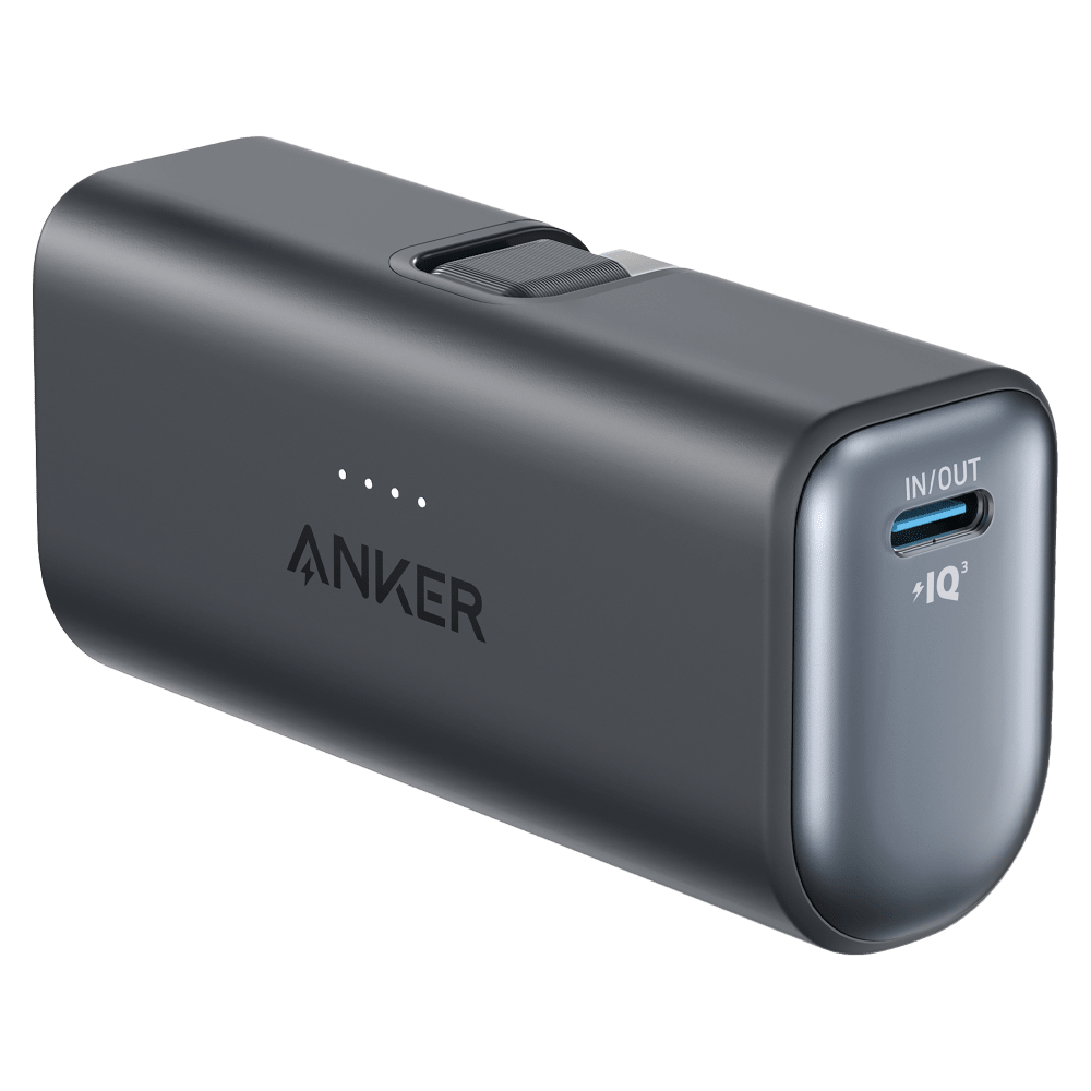 Anker Nano Power Bank with Built-in Foldable USB-C Connector Black by Anker